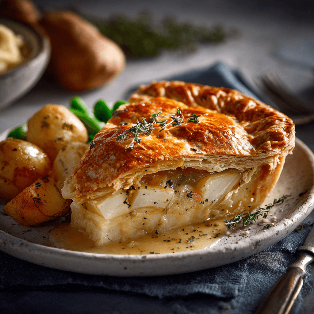 Ale, Mustard and Winter Vegetable Pie