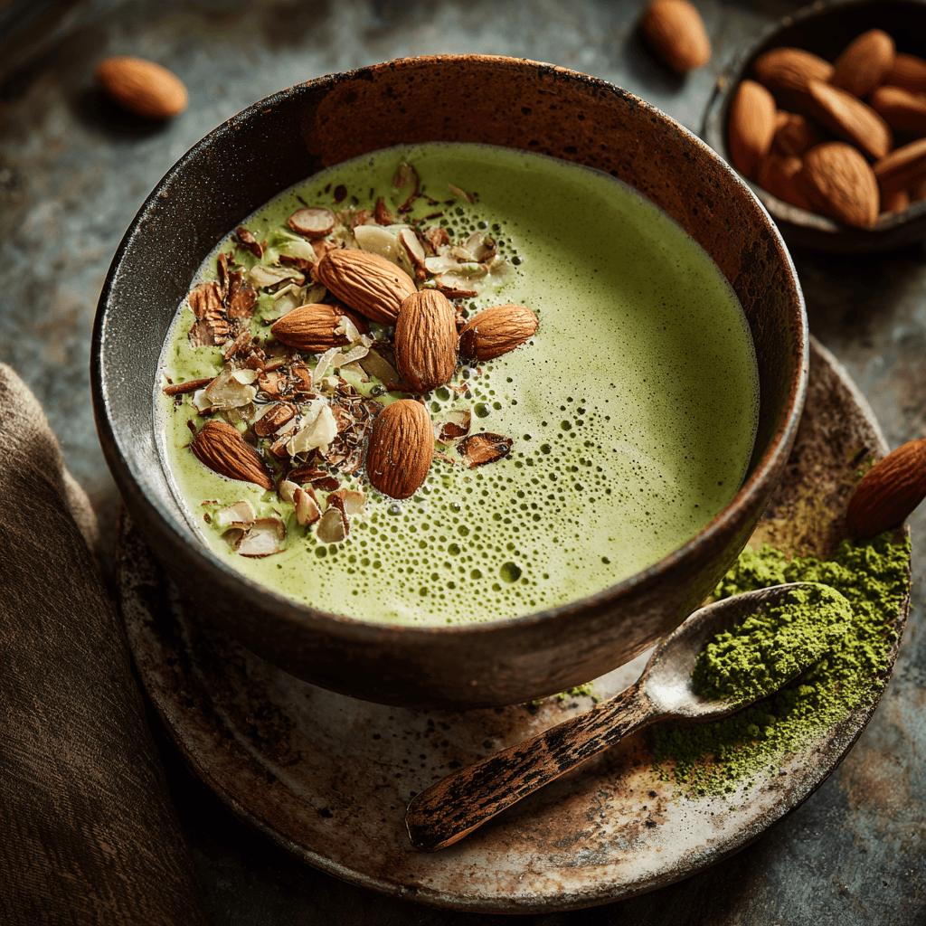 Almond-Cowitch Matcha Smoothie